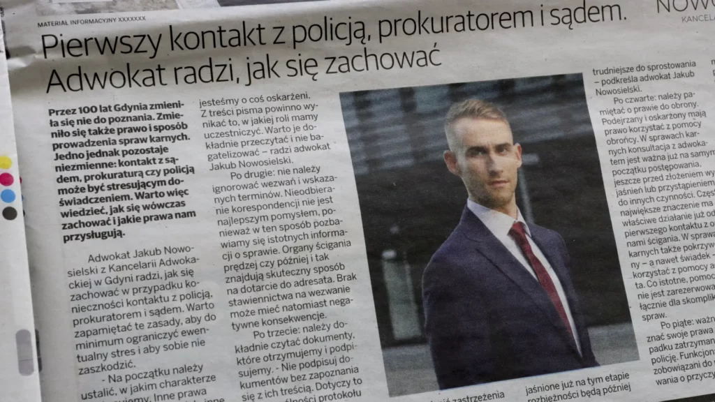 Adwokat Jakub Nowosielski radzi - pięć praktycznych porad w kontakcie z wymiarem sprawiedliwości Adwokat Jakub Nowosielski radzi - pięć praktycznych porad w kontakcie z wymiarem sprawiedliwości